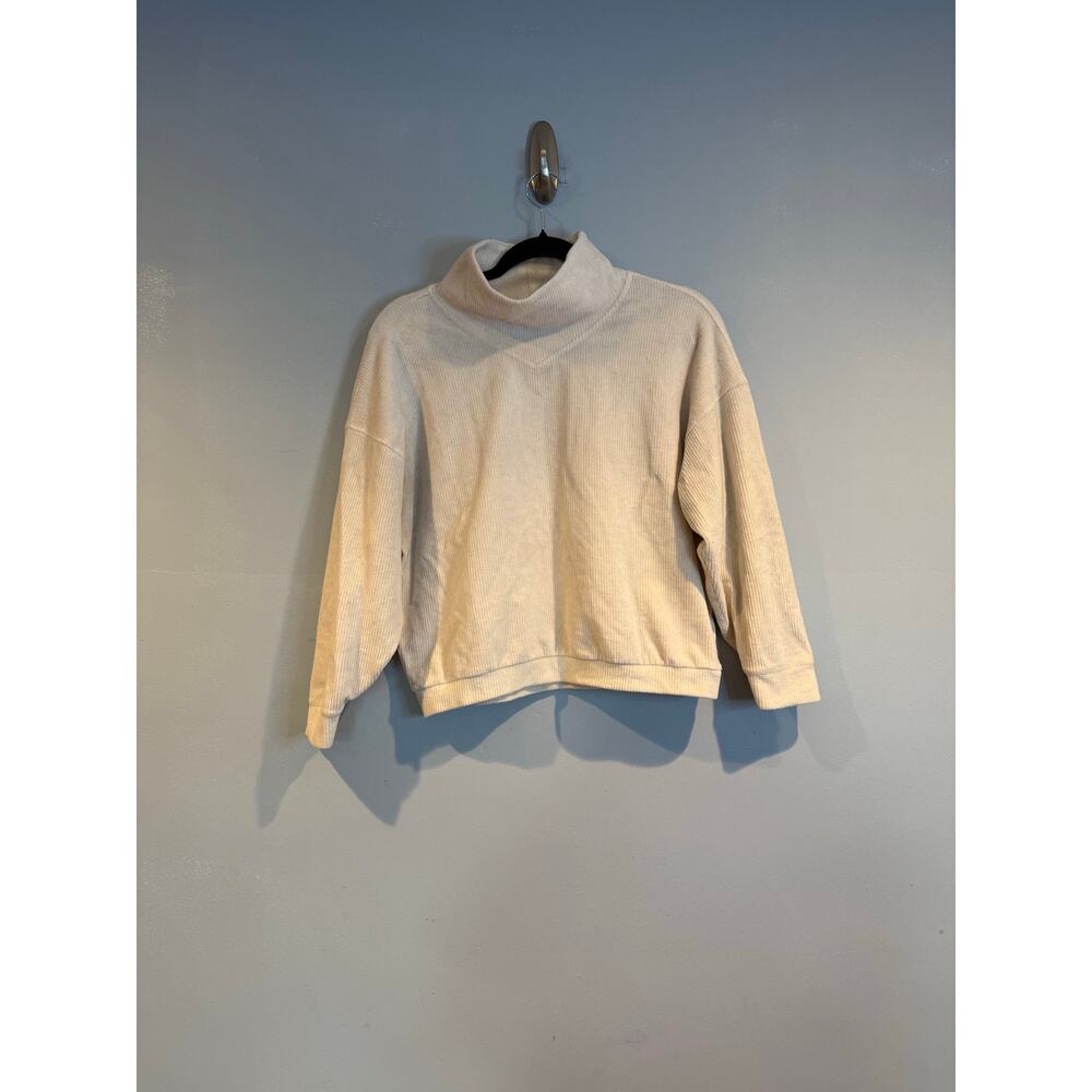 Madewell Funnel Neck Ribbed Sweatshirt – Size Small